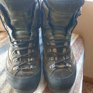 Black and Brown Hiking Boots